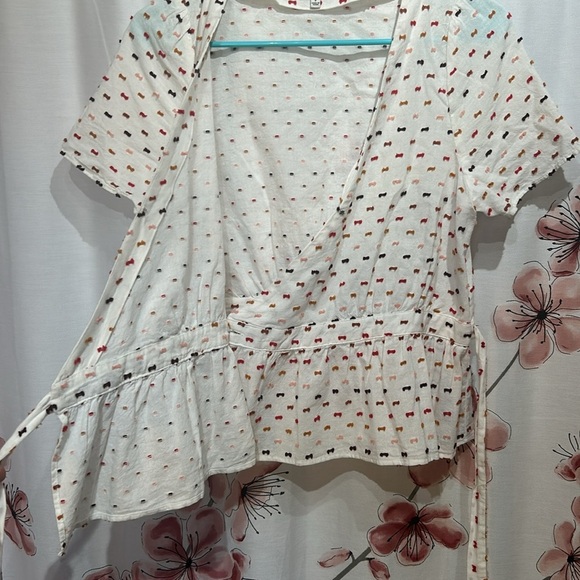 MADEWELL • Short Sleeved Wrap Shirt • Size Small - Picture 7 of 8